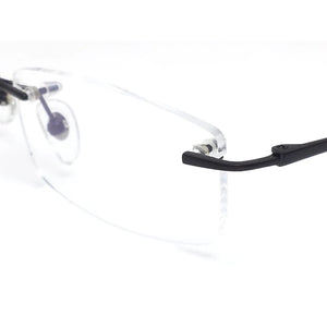 Pure Titanium Eyeglasses Rimless Optical Frame Prescription Spectacle Resize Glasses For Men Slim Temple Framless Eye Glasses