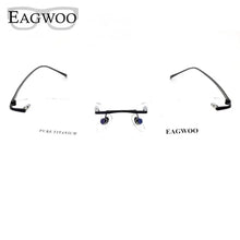 Load image into Gallery viewer, Pure Titanium Eyeglasses Rimless Optical Frame Prescription Spectacle Resize Glasses For Men Slim Temple Framless Eye Glasses