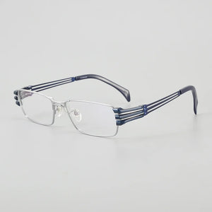 Pure Titanium Full Rim Optical Glasses Frame for Men Business Leisure Rectangle Eyeglasses Luxury Brand Myopia Spectacles Male