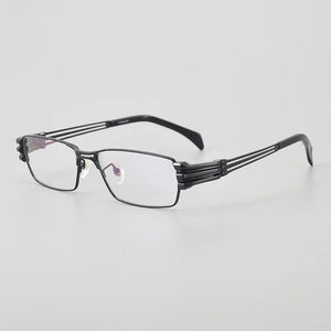 Pure Titanium Full Rim Optical Glasses Frame for Men Business Leisure Rectangle Eyeglasses Luxury Brand Myopia Spectacles Male