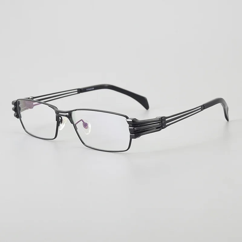 Pure Titanium Full Rim Optical Glasses Frame for Men Business Leisure Rectangle Eyeglasses Luxury Brand Myopia Spectacles Male