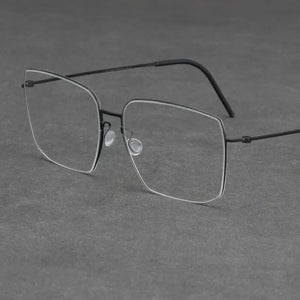 Pure Titanium Glasses Frame Men Eyewear Women Eyeglassess Optical Lens Myopia Retro Large Square Fashion Denmark Brand Oculos