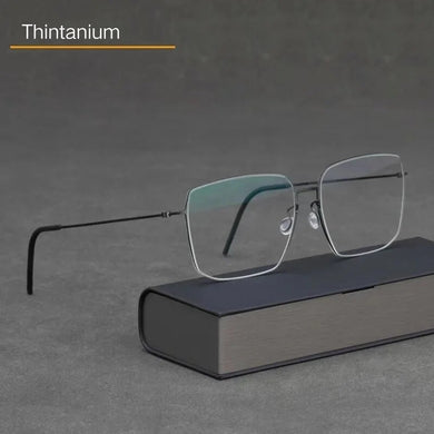Pure Titanium Glasses Frame Men Eyewear Women Eyeglassess Optical Lens Myopia Retro Large Square Fashion Denmark Brand Oculos