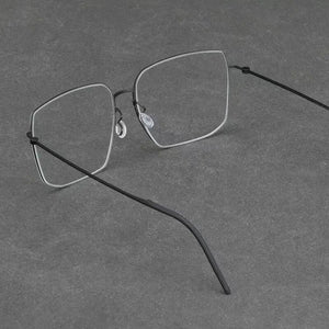 Pure Titanium Glasses Frame Men Eyewear Women Eyeglassess Optical Lens Myopia Retro Large Square Fashion Denmark Brand Oculos
