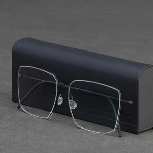 Pure Titanium Glasses Frame Men Eyewear Women Eyeglassess Optical Lens Myopia Retro Large Square Fashion Denmark Brand Oculos