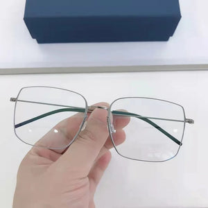 Pure Titanium Glasses Frame Men Eyewear Women Eyeglassess Optical Lens Myopia Retro Large Square Fashion Denmark Brand Oculos