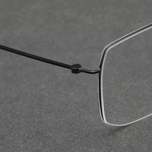Pure Titanium Glasses Frame Men Eyewear Women Eyeglassess Optical Lens Myopia Retro Large Square Fashion Denmark Brand Oculos