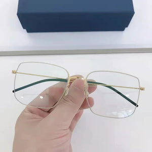 Pure Titanium Glasses Frame Men Eyewear Women Eyeglassess Optical Lens Myopia Retro Large Square Fashion Denmark Brand Oculos