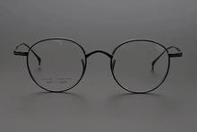 Carica l&#39;immagine nel visualizzatore di Gallery, Pure Titanium Glasses Frame Men Retro Round Oval Eyeglasses Woman Eyewear Handmade Japan Myopia Optical Prescription Lens kmn113
