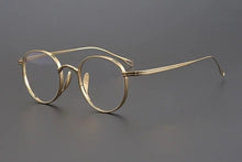 Carica l&#39;immagine nel visualizzatore di Gallery, Pure Titanium Glasses Frame Men Retro Round Oval Eyeglasses Woman Eyewear Handmade Japan Myopia Optical Prescription Lens kmn113