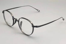 Carica l&#39;immagine nel visualizzatore di Gallery, Pure Titanium Glasses Frame Men Retro Round Oval Eyeglasses Woman Eyewear Handmade Japan Myopia Optical Prescription Lens kmn113