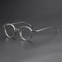 Carica l&#39;immagine nel visualizzatore di Gallery, Pure Titanium Glasses Frame Men Retro Round Oval Eyeglasses Woman Eyewear Handmade Japan Myopia Optical Prescription Lens kmn113