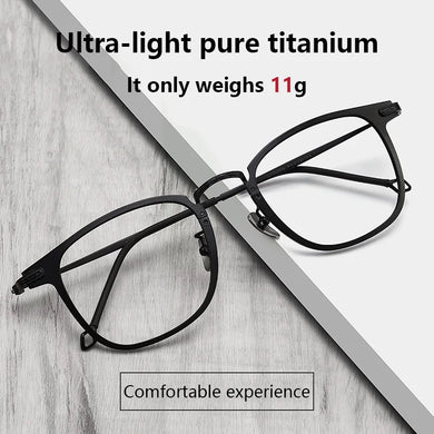Pure Titanium Glasses Frame Men Retro Round Oval Eyeglasses Woman  Eyewear Myopia Optical Prescription Lens