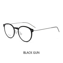 Load image into Gallery viewer, Pure Titanium Glasses Frame Men Retro Round Oval Eyeglasses Woman  Eyewear Myopia Optical Prescription Lens