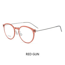 Load image into Gallery viewer, Pure Titanium Glasses Frame Men Retro Round Oval Eyeglasses Woman  Eyewear Myopia Optical Prescription Lens