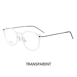 Pure Titanium Glasses Frame Men Retro Round Oval Eyeglasses Woman  Eyewear Myopia Optical Prescription Lens