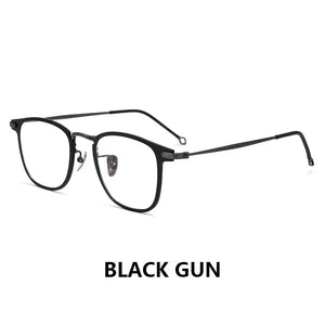 Pure Titanium Glasses Frame Men Retro Round Oval Eyeglasses Woman  Eyewear Myopia Optical Prescription Lens