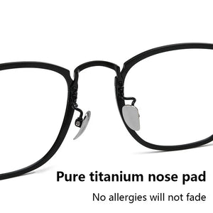 Pure Titanium Glasses Frame Men Retro Round Oval Eyeglasses Woman  Eyewear Myopia Optical Prescription Lens