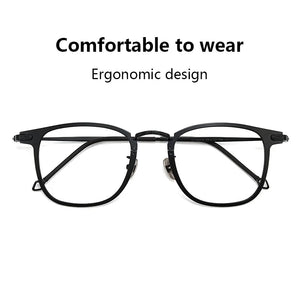 Pure Titanium Glasses Frame Men Retro Round Oval Eyeglasses Woman  Eyewear Myopia Optical Prescription Lens