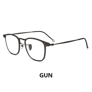 Pure Titanium Glasses Frame Men Retro Round Oval Eyeglasses Woman  Eyewear Myopia Optical Prescription Lens