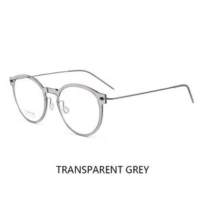Pure Titanium Glasses Frame Men Retro Round Oval Eyeglasses Woman  Eyewear Myopia Optical Prescription Lens