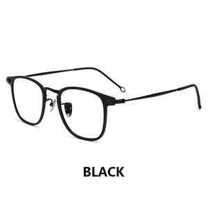 Pure Titanium Glasses Frame Men Retro Round Oval Eyeglasses Woman  Eyewear Myopia Optical Prescription Lens
