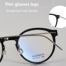 Load image into Gallery viewer, Pure Titanium Glasses Frame Men Retro Round Oval Eyeglasses Woman  Eyewear Myopia Optical Prescription Lens