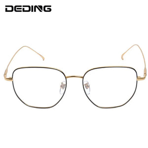 Pure Titanium Glasses Frame Women Polygon Ultralight Eyeglasses Prescription Men Myopia Optical Frame Eyewear DD1537