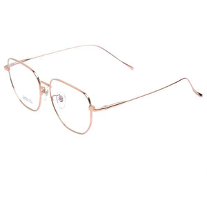 Pure Titanium Glasses Frame Women Polygon Ultralight Eyeglasses Prescription Men Myopia Optical Frame Eyewear DD1537