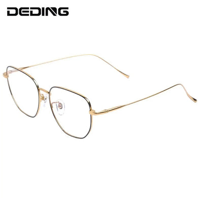 Pure Titanium Glasses Frame Women Polygon Ultralight Eyeglasses Prescription Men Myopia Optical Frame Eyewear DD1537
