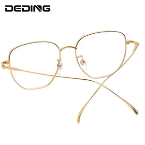 Pure Titanium Glasses Frame Women Polygon Ultralight Eyeglasses Prescription Men Myopia Optical Frame Eyewear DD1537