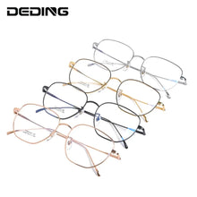 Load image into Gallery viewer, Pure Titanium Glasses Frame Women Polygon Ultralight Eyeglasses Prescription Men Myopia Optical Frame Eyewear DD1537