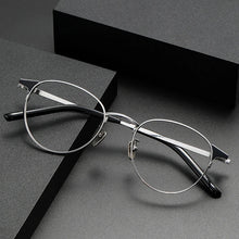 Load image into Gallery viewer, Pure Titanium Glasses Frame for Men Round Myopia Optical Prescription Eyeglasses Frames Women Korea Eyewear Frame