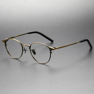 Pure Titanium Glasses Frame for Men Round Myopia Optical Prescription Eyeglasses Frames Women Korea Eyewear Frame