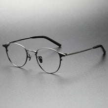 Load image into Gallery viewer, Pure Titanium Glasses Frame for Men Round Myopia Optical Prescription Eyeglasses Frames Women Korea Eyewear Frame
