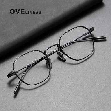 Pure Titanium Glasses Frame for Men women Square Eyewear    Male Classic Full Optical Prescription Eyeglasses Frames men