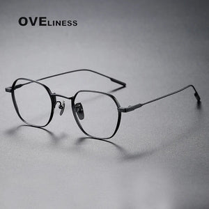 Pure Titanium Glasses Frame for Men women Square Eyewear    Male Classic Full Optical Prescription Eyeglasses Frames men
