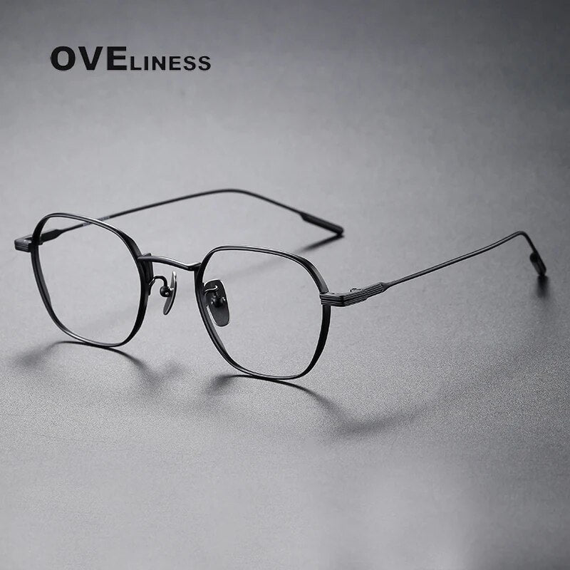 Pure Titanium Glasses Frame for Men women Square Eyewear    Male Classic Full Optical Prescription Eyeglasses Frames men
