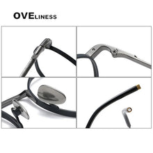 Load image into Gallery viewer, Pure Titanium Glasses Frame men Women Retro Vintage Round Eyewear Prescription Optical Myopia Korean Eyeglasses Frames eyewear