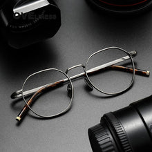 Load image into Gallery viewer, Pure Titanium Glasses Frame men Women Retro Vintage Round Eyewear Prescription Optical Myopia Korean Eyeglasses Frames eyewear