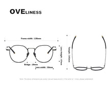 Load image into Gallery viewer, Pure Titanium Glasses Frame men Women Retro Vintage Round Eyewear Prescription Optical Myopia Korean Eyeglasses Frames eyewear