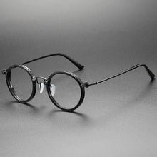 Carica l&#39;immagine nel visualizzatore di Gallery, Montature per occhiali in titanio puro Uomo Donna Montatura per occhiali miopi con montatura rotonda retrò giapponese