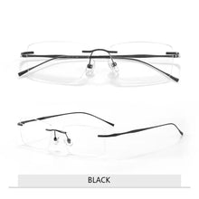 Load image into Gallery viewer, Pure Titanium Glasses Light Blue Reading Glasses Men&#39;s Eye-glasses -1 Luxury Transparent Eyepieces Myopia Bezel Woman Lunette +1