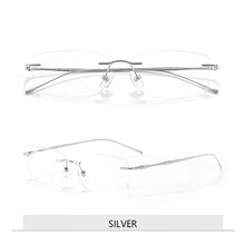 Load image into Gallery viewer, Pure Titanium Glasses Light Blue Reading Glasses Men&#39;s Eye-glasses -1 Luxury Transparent Eyepieces Myopia Bezel Woman Lunette +1