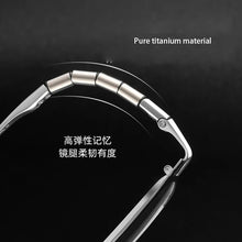 Load image into Gallery viewer, Pure Titanium Glasses Men Retro Ultra Light Square Spectacl Luxury Myopia Optical Prescription Eyeglasses 9009T