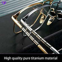 Load image into Gallery viewer, Pure Titanium Glasses Men Retro Ultra Light Square Spectacl Luxury Myopia Optical Prescription Eyeglasses 9009T