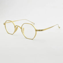 Load image into Gallery viewer, Pure Titanium Lightweight Hexagon frames men Retro Polygon Shades Fashion Eyewear computer myopia eye glasses frames  for men