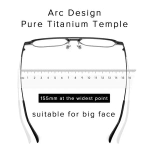 Pure Titanium Magnetic Clip on Glasses Frame Men Myopia Optical Prescription Big Frame Eyeglasses Male 3D Night Vision Polarized