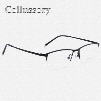 Pure Titanium Men Eyeglasses Frames Optical Eyewear Half Rim Prescription Reading Computer Goggles Flexible Light Top Quality