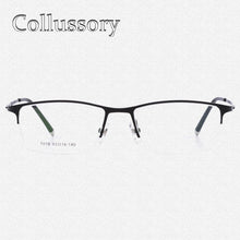 Load image into Gallery viewer, Pure Titanium Men Eyeglasses Frames Optical Eyewear Half Rim Prescription Reading Computer Goggles Flexible Light Top Quality